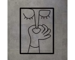 Naleo™ Wc Wanddecoratie Metaal - Modern & Grappig - Metalen Muurdecoratie - Wc Decoratieve Accessoires - Wc Wanddecoratie - Wc Decoratie Spreuken - Wc Wanddecoratie - Wc Poster - Toilet Muurdecoratie - Grappige Wc Decoratie Wandkunst