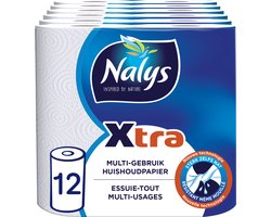Nalys Xtra keukenpapier - 12 rollen - Multi-gebruik keukenrol - Voordeelverpakking - Extra sterk