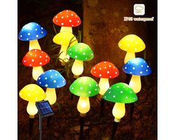Namajunas - 12 Stusk Paddenstoel Solar Tuinverlichting - Paddenstoel Lamp - 8 Lichtmodi - paddenstoelen - Buitenverlichting op Zonneenergie - Tuindecoratie - Lantaarn voor Buiten - Waterdicht - Sfeerverlichting - Voor Gazon, Bruiloftsdecoratie