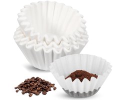 Namajunas - 200 stuks mandfilters - Koffiefilters - 80/200 mm - Koffiefilter papier geschikt voor Beem, Philips, Cuisinart, gastroback koffiezetapparaat - Wegwerp filterzakken - Wit