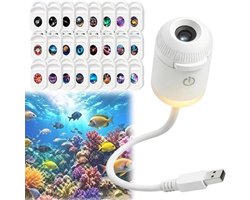 Namajunas - 24-in-1 Galaxy Projector- Nachtlampje, 24 patronen - Dimbare LED - met 360° Rotatie en USB - Melkweg & heelal effecten – Projectorlamp - Plug and Play - Sterren projector - Projectielamp voor kamperen, auto, plafond en wanddecoratie