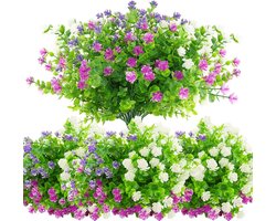 Namajunas - Kunstplanten Kunstbloemen - UV-bestendige Kunstbloemen voor Buiten Bakken | Kunstplanten en Buitenplanten voor Balkonbak, Tuin, Decoratie Binnen en Outdoor (6 stuks)