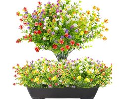 Namajunas - Kunstplanten Kunstbloemen - UV-bestendige Kunstbloemen voor Buiten Bakken | Kunstplanten en Buitenplanten voor Balkonbak, Tuin, Decoratie Binnen en Outdoor (6 stuks)