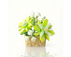 Namajunas - Mini Kunstbloemen Bloemenmand - Bouwsets Volwassenen - Botanical Flowers Collection - Botanical Bloemen - Bouwsets - Gardenia - Niet geschikt voor LEGO - Decoratie voor Huis, Cadeau, Kerst, Oudjaar, Nieuwjaar