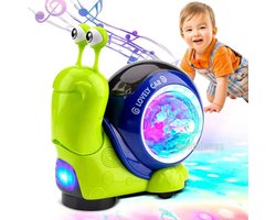 Namajunas - Montessori speelgoed - Baby Dreumes Elektrische Slak Speelgoed - Dreumes Kruipspeelgoed met Muziek en Licht - Interactief Sensorisch Speelgoed -Educatief Babyspeelgoed - Sensorisch Speelgoed Baby - Cadeau - Voor Jongens en Meisjes - Groen