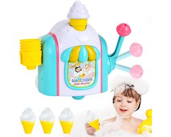 Namajunas - Roomijs bellenblaasmachines - roomijsmachine bellenblaas - badspeelgoed - Met 4 ijshoorntjes - Voor zwembad, watertafel en douche - BPA-vrij - Cadeau voor peuters jongens en meisjes - kinderspeelgoed - Voor kerst, verjaardag, thanksgiving
