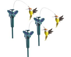 Namajunas - Set van 3 drijvende kolibries op zonne-energie - 13x8x8 cm - Muggenwerende werking - Geschikt voor tuindecoratie - Zonnelamp buiten - Cadeau voor tuinliefhebbers - Energiezuinig - balkondecoratie