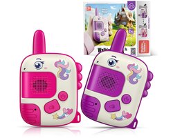 Namajunas - Walkie Talkie voor Kinderen - Kinderspeelgoed 3-12 jaar - Eenhoorn-speeltje - Buitenspellen voor kinderen - Kampeercadeau - Jongen Meisje - Buitenspelen - roze en paars
