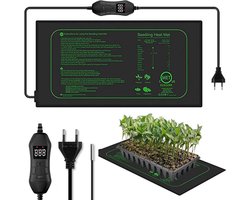Namajunas - Warmtemat planten - Kweekmat - 50W warmte mat met thermostaat - 25 x 52 cm kweekkas warmtemat - Kweekmat voor zaailingen, huisdieren en reptielen - Waterdicht - Snelle opwarming, voor kweekkas of kweekkast