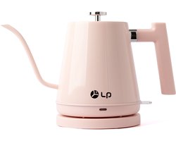 Namajunas - Waterkoker retro - Inhoud 800 ml - RVS - Elektrische Waterkoker - Gooseneck Waterkoker - Coffee Kettle - Heet Water Ketel - Roze