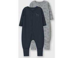 NAME IT - NBMNIGHTSUIT 2P ZIP FF GREY DINO NOOS - Baby