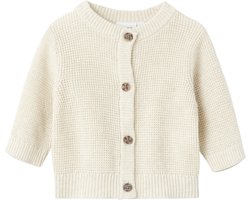 NAME IT NBNBUBBA LS KNIT CARD NOOS Unisex Vest - Peyote Melange - Maat 74