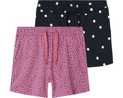 NAME IT NKFVIGGA 2P SHORTS NOOS Meisjes Broek - Camellia RosePack:PACK W. DARK SAP DOTS - Maat 146