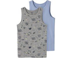 NAME IT - NKMTANK TOP 2P GREY SPACE NOOS - Jongens - Onderhemden
