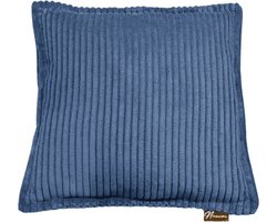 Namini Kussen | Kussentjes voor Kinderkamer & Woonkamer | Gevuld | Vloeistofafstotend | Volledig Uitwasbaar | Handgemaakt | Kussens | Sierkussen | Vierkant | Blauw | 35x35xcm