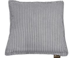 Namini Kussen | Kussentjes voor Kinderkamer & Woonkamer | Gevuld | Vloeistofafstotend | Volledig Uitwasbaar | Handgemaakt | Kussens | Sierkussen | Vierkant | Grijs | 35x35xcm