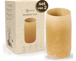 Namture Bamboe Bekers - 2 stuks - Inhoud 300ml - Drinkbeker - Duurzaam - Pennenbak - Zero Waste