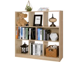 Nancy's Eiken Boekenkast - 97,5 x 100 x 30 cm