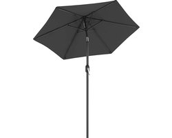 Nancy's Heber Parasol - Marktparasol - Tuinparasol - UV-Bescherming - UPF 50+ - Metaal - Buigbaar - Grijs - 200 cm