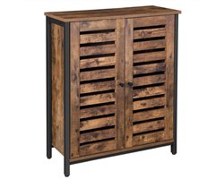 Nancy's Industriële Opbergkast - Commode Kasten - Boekenkast - Dressoir - Kast met 2 Planken en 2 Deuren - 70 x 30 x 80 cm
