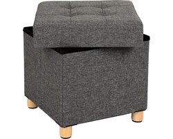 Nancy's Kleine Hocker - Zitstoel Met Opbergruimte - Kruk Met Opslag - Poef