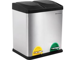 Nancy's Prullenbak Afvalscheiding 30L - Prullenbakken 39,5 x 46,5 x 30,5 cm