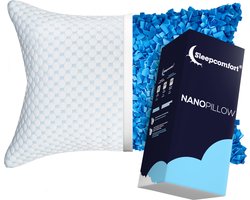 NanoPillow Hoofdkussen met Afstelbaar Design & Verkoeling - Hoofdkussen traagschuim - Nano Technologie - Hoofdkussen nekklachten - Geschikt voor Alle Slaapposities hoofdkussens