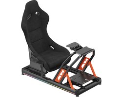 NanoRS RS423 - playseat - Racestoel - Cockpit 3 in 1 Speelstoel - racestuurstandaard met stoel - max 120kg - Zwart