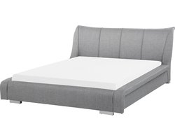 NANTES - Tweepersoonsbed - Lichtgrijs - 180 x 200 cm - Polyester
