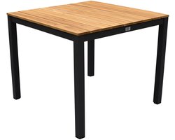 Napoli dining tuintafel 90x90xH74 cm teak blad