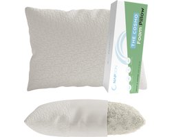 Napson Hoofdkussen - Kussen met Zachte Memory Foam Vulling - Hoofdkussen nekklachten - Kussensloop Inclusief - Reistas - Zijslaapkussen Volwassenen - hoofdkussens voor rug-, zij- en buikslapers
