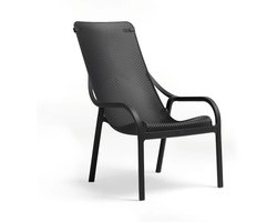 Nardi NET - lounge chair - antraciet grijs - kunststof met glasvezel - stapelbaar - netpatroon