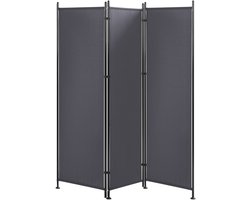 NARNI - Kamerscherm - Donkergrijs - 160 x 170 cm - Polyester