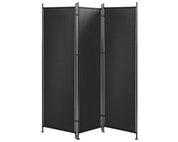 NARNI - Kamerscherm - Zwart - 160 x 170 cm - Polyester