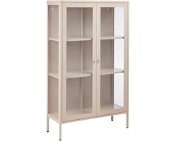 NASH - Vitrinekast - Beige - Staal