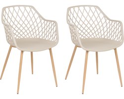 NASHUA - Eetkamerstoel - Beige - Synthetisch materiaal