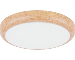 NASTIA - Led Plafondlamp - Pine kleur - opbouw- inbouw lamp - 14w - CCT - Aanpasbare licht kleuren 3000K,4000K,6000K - 1930Lumen - Rond - 170 mm