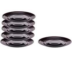 NÄTBARB Dinerbord Zwart 24 cm - Set van 6