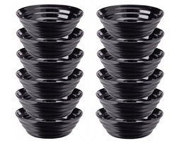 NÄTBARB Kommetjes Zwart 14 cm (12 stuks) - Stijlvol & Praktisch