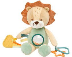 Nattou Activiteitenknuffel Leeuw Léon - Zachte Baby Knuffel - Activiteiten Speelgoed - Baby Cadeau - 25 cm - Meerkleurig