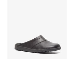 Natuform leren heren pantoffels - Zwart - Sloffen - Maat 42