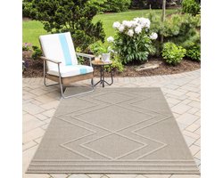 Natur Vloerkleed Xantha Buitenkleed Sisal Laagpolig Indoor en Outdoor Beige- 80x250 CM