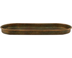 Natural collections - dienblad brons groen - 58 cm hoog - metaal