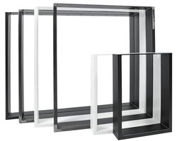 Natural Goods Berlin 2x TABLE FRAME | Easy assembly | Table legs made of metal in black | For DIY projects such as dining table, desk, coffee table, bench | Table-Frame 30x43cm