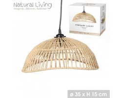 "NATURAL LIVING" MICHA HANGLAMP IN TOUW D35CM X H15CM