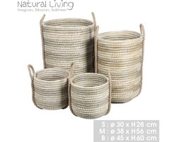 NATURAL LIVING SET VAN 4 KANS GRASMAND D30XH28CM D38XH56CM D45XH60CM