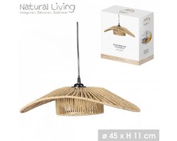 "NATURAL LIVING" VICTORIA HANGLAMP VAN GEPLATEN Touw D45CM X H11CM