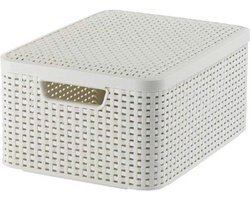 Natural-Style - Mandje - Medium - Wit - Kunststof - (set van 3).