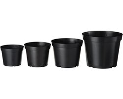 Nature Container Zwart - Kweekbenodigdheden - 13.2x13.2x10.2 cm 6 stuks