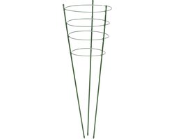 Nature Plantensteun Set 4 Ringen En 3 Steunen - Klim-En Geleide Artikel - Ø29.5x90 cm Groen